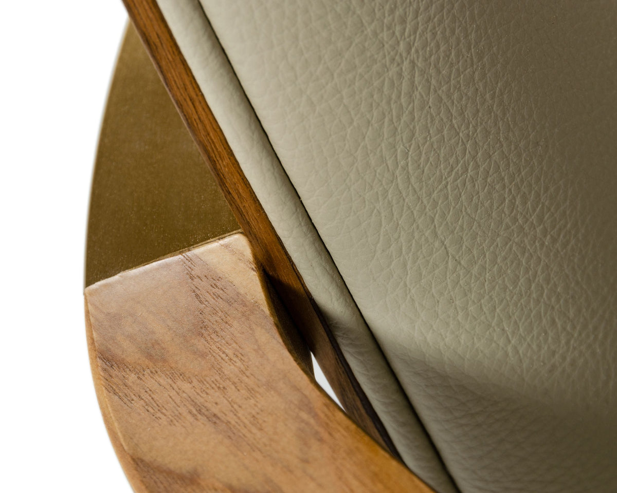 Rexford Modern Beige & Walnut Dining Armchair