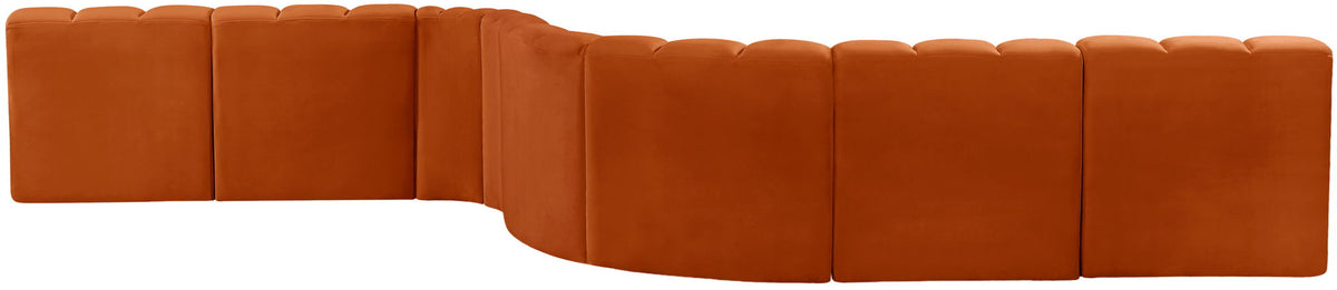 Arc - Velvet 8 Piece Curved Modular Sofa