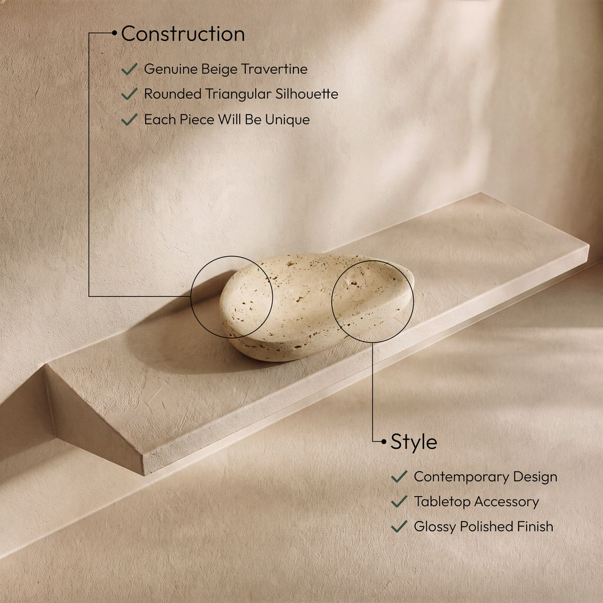 Whelan - Travertine Bowl
