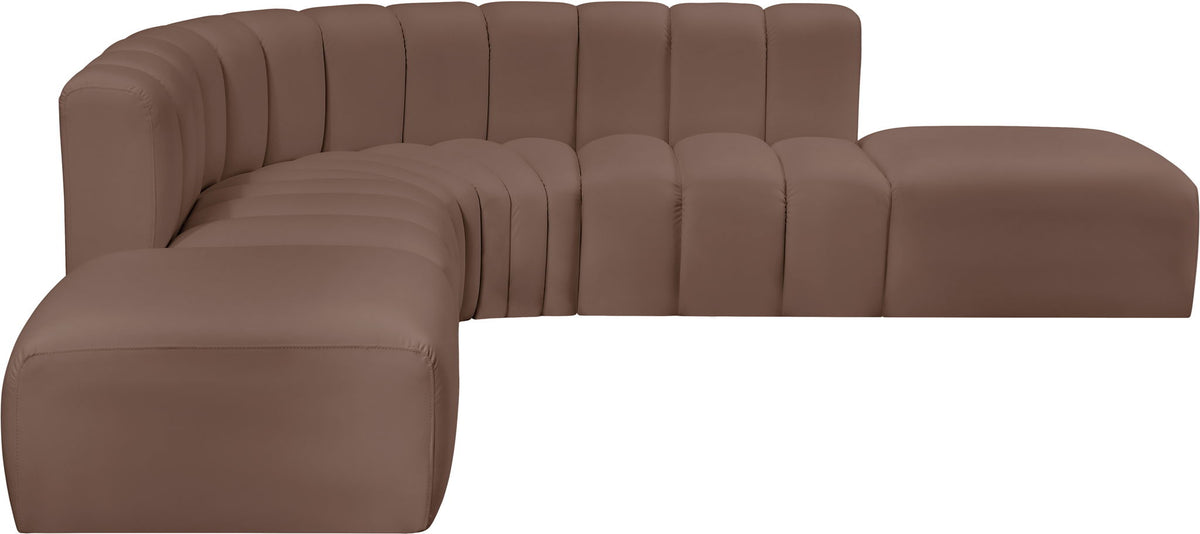 Arc - Faux Leather 6 Piece Corner Modular Sofa