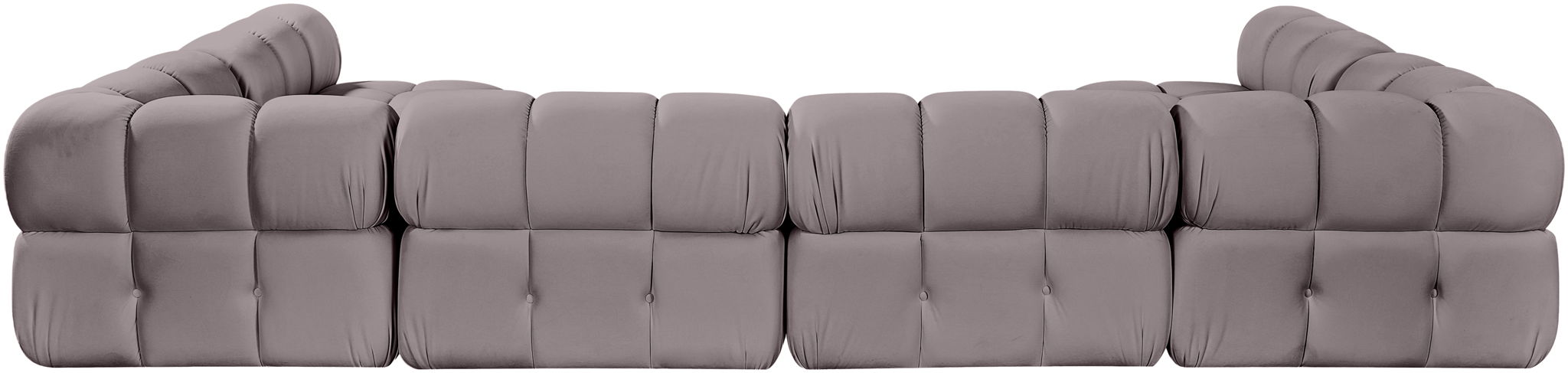 Orin - U-Shaped Velvet 6 Piece Modular Sectional