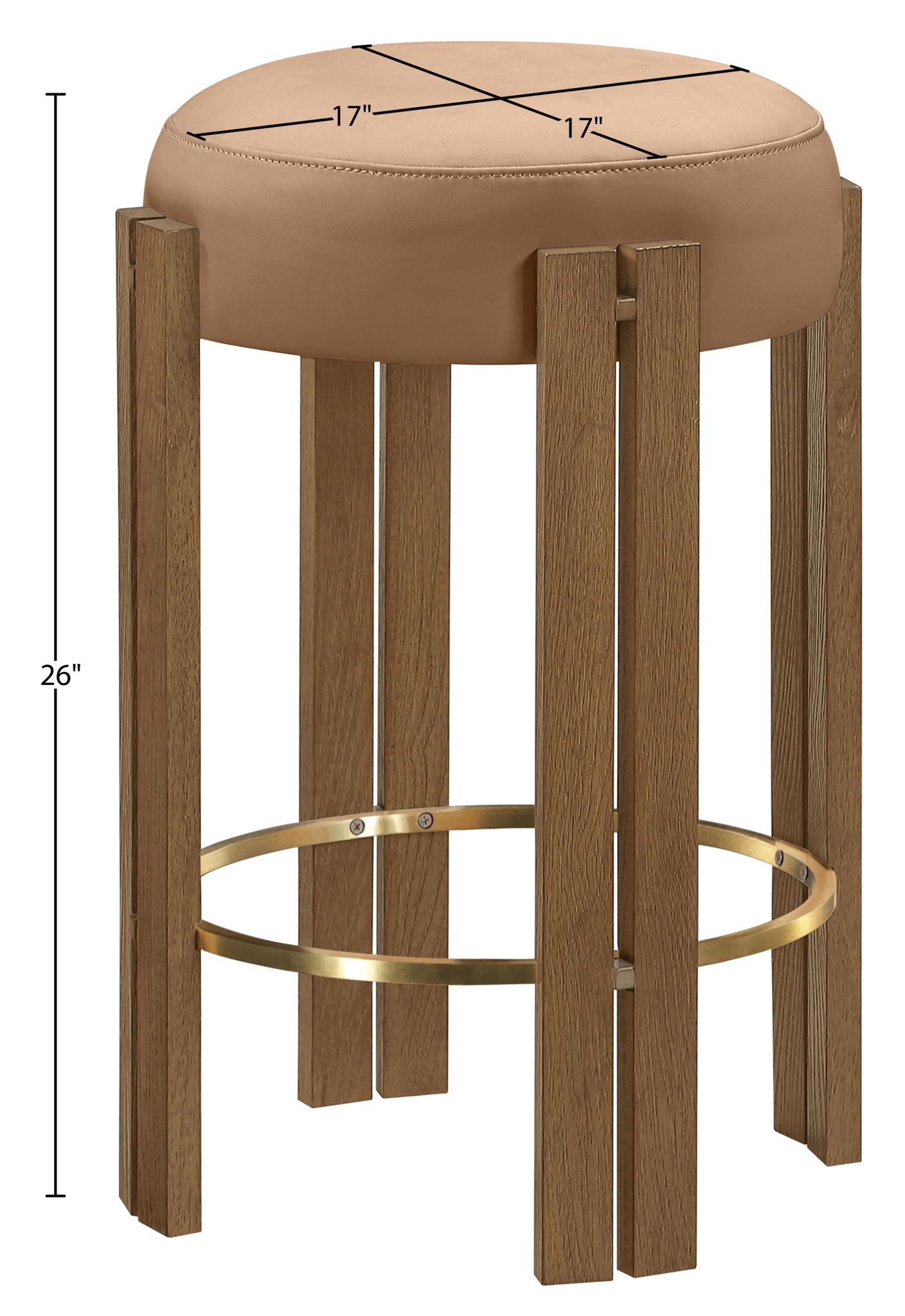 Harrison - Vegan Leather Counter Stool