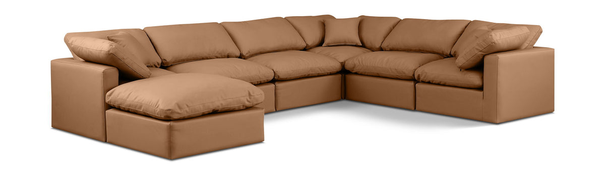 Indulge - Faux Leather 7 Piece Modular Sectional
