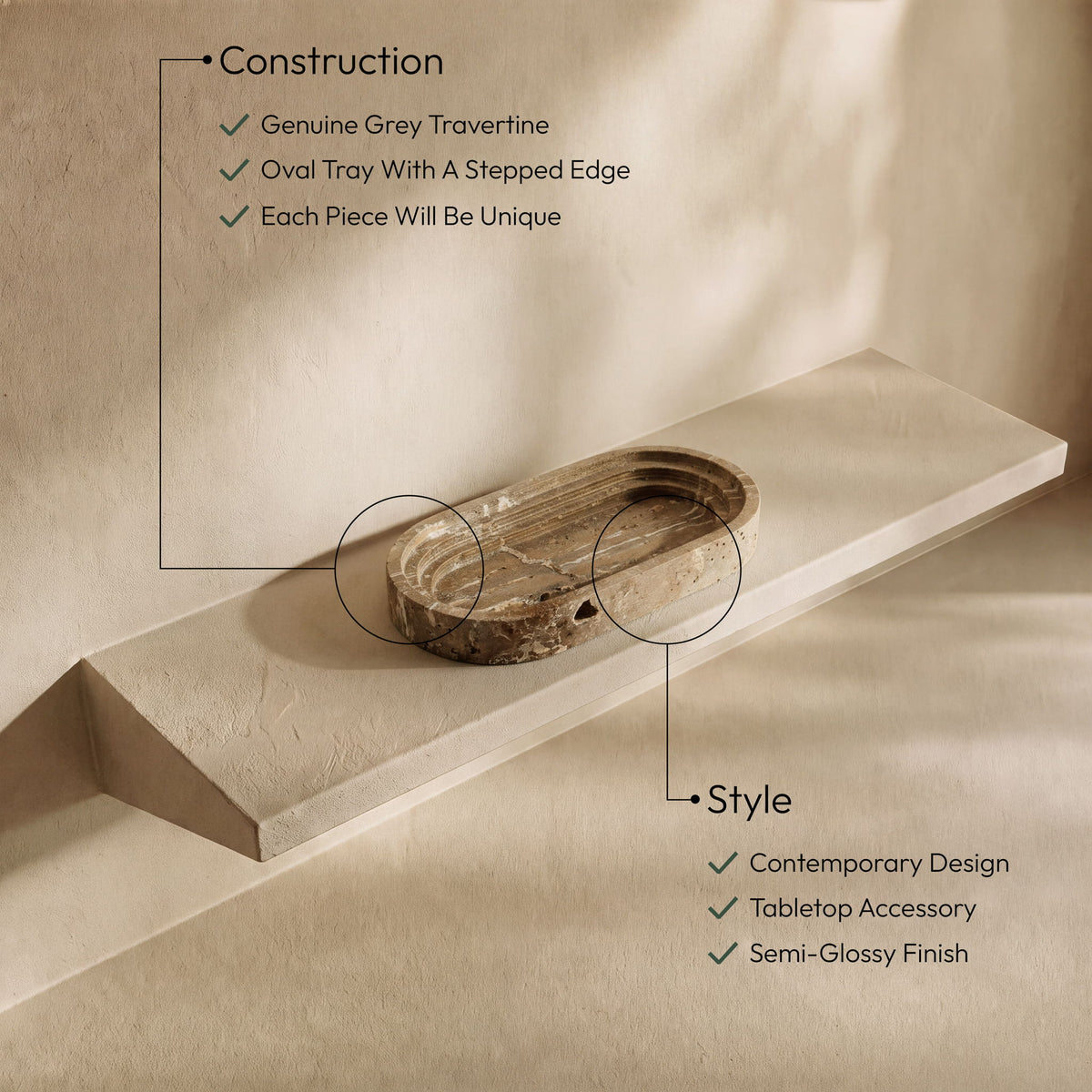 Maximus - Genuine Marble Tray