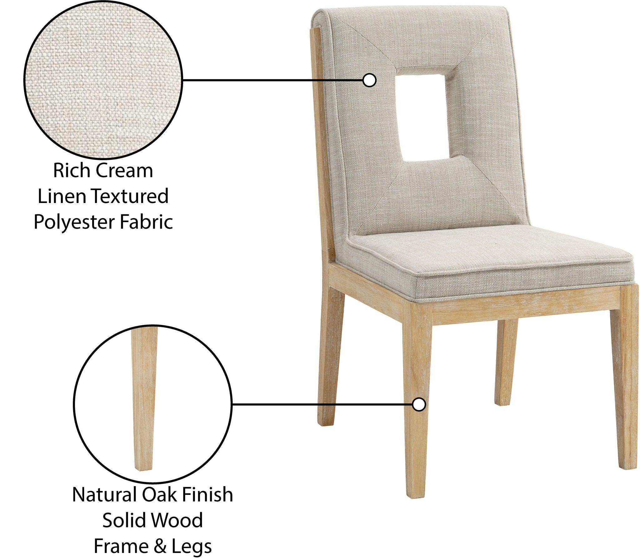 Gwendolyn - Dining Side Chair With Natural Frame (Set of 2)