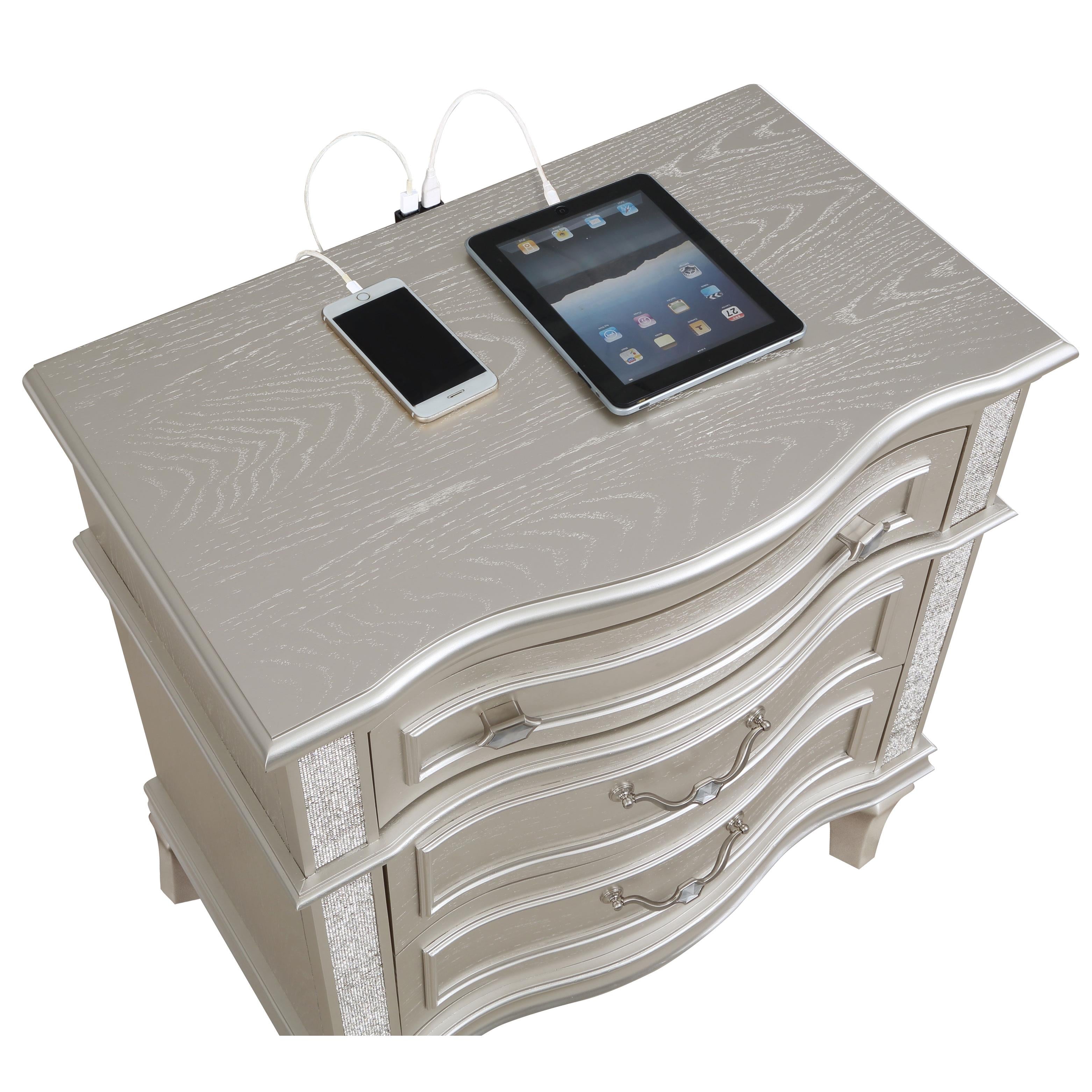 Diamond Modern Furniture COA Evangeline 3-Drawer Nightstand 223392 IMAGE 13