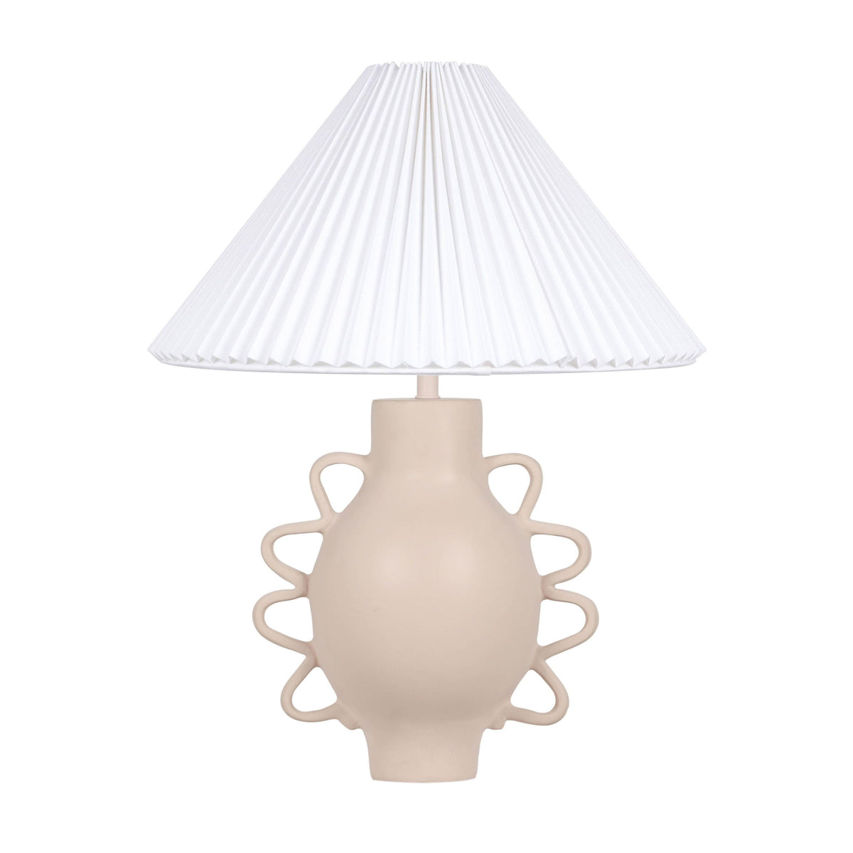 Hazza - Pleated Table Lamp - Cream