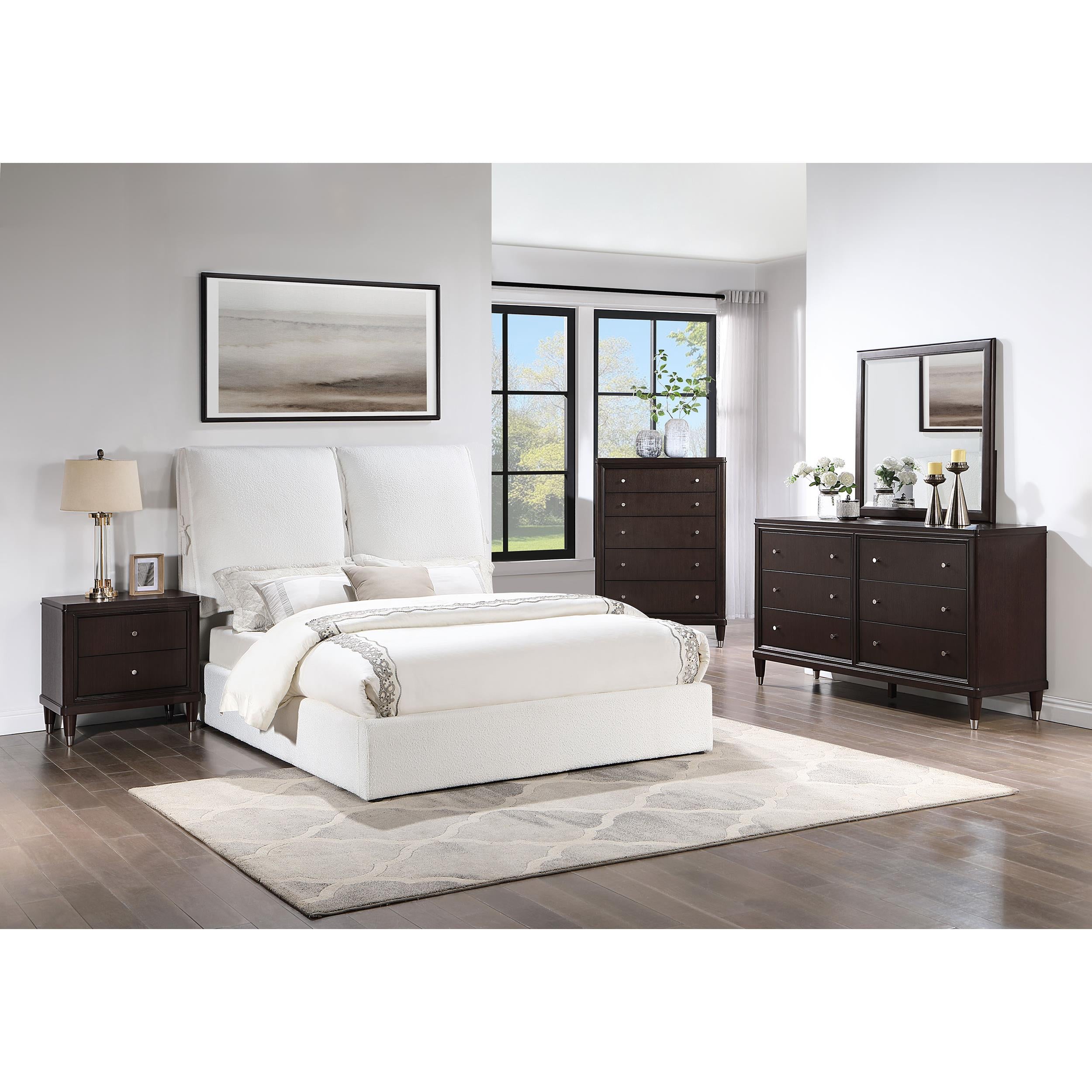 Diamond Modern Furniture COA Queen Upholstered Panel Bed 306040Q IMAGE 11