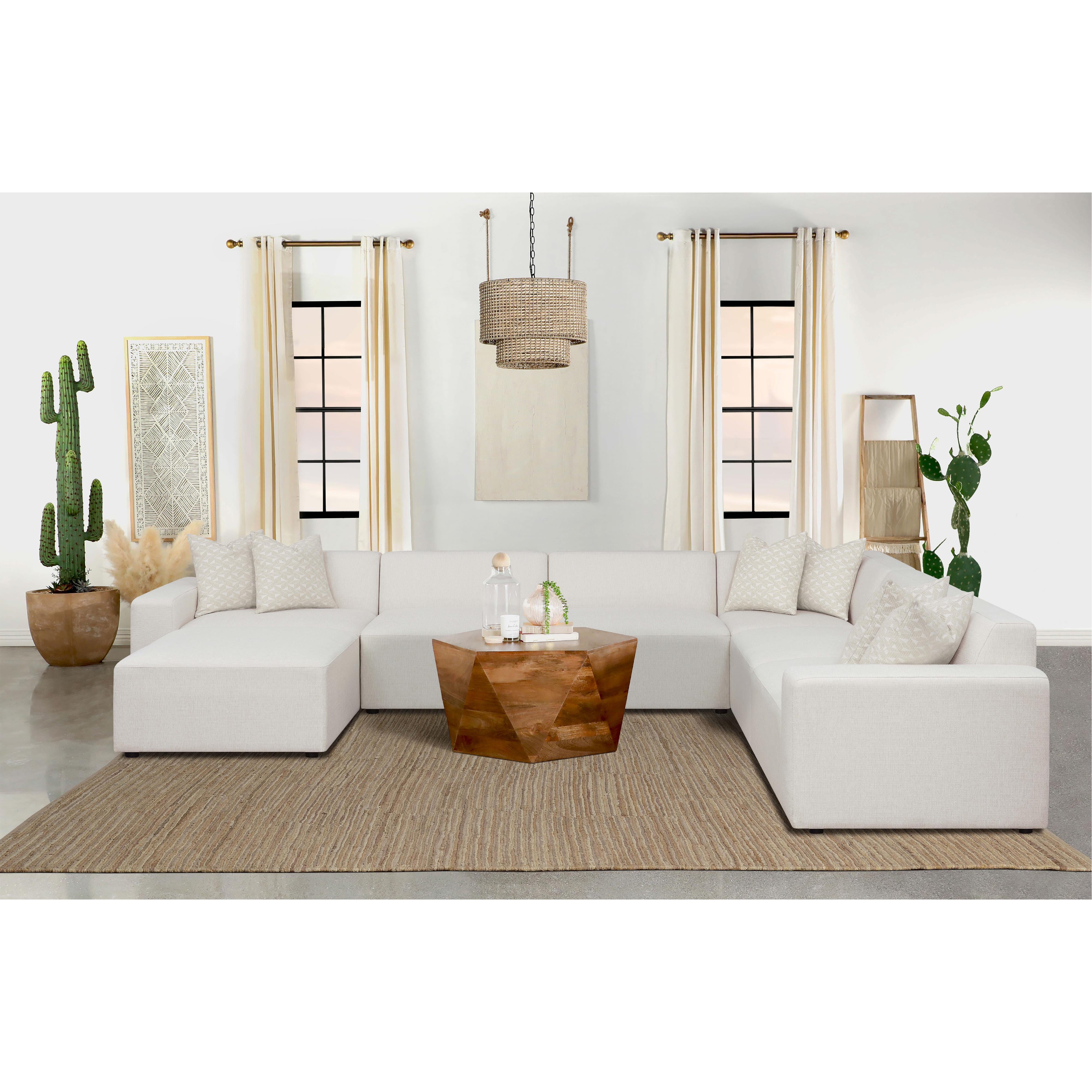 Diamond Modern Furniture COA Freddie Fabric 7 pc Sectional 551641-SET IMAGE 16