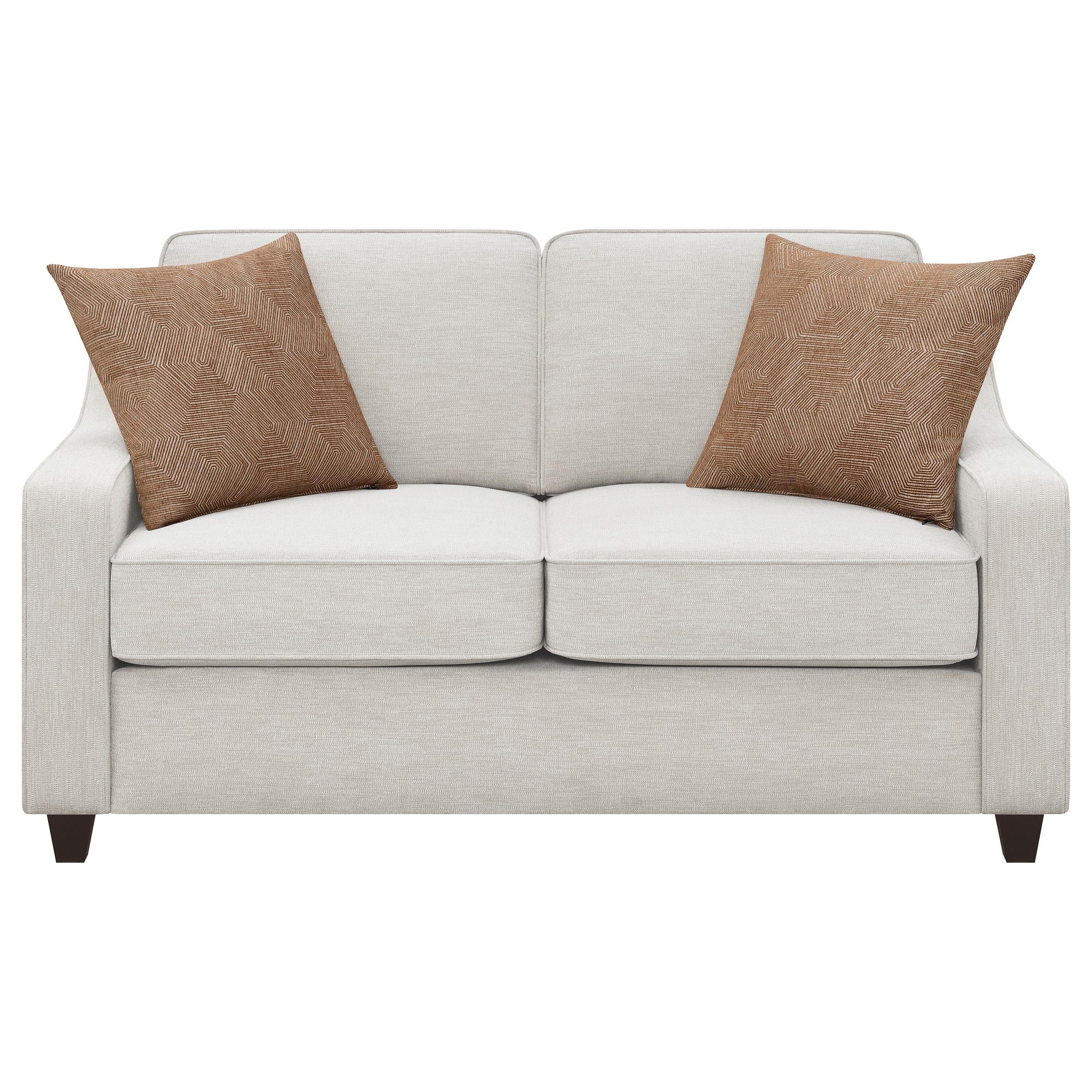 Coaster Furniture Christine Stationary Fabric Loveseat 552062 IMAGE 2