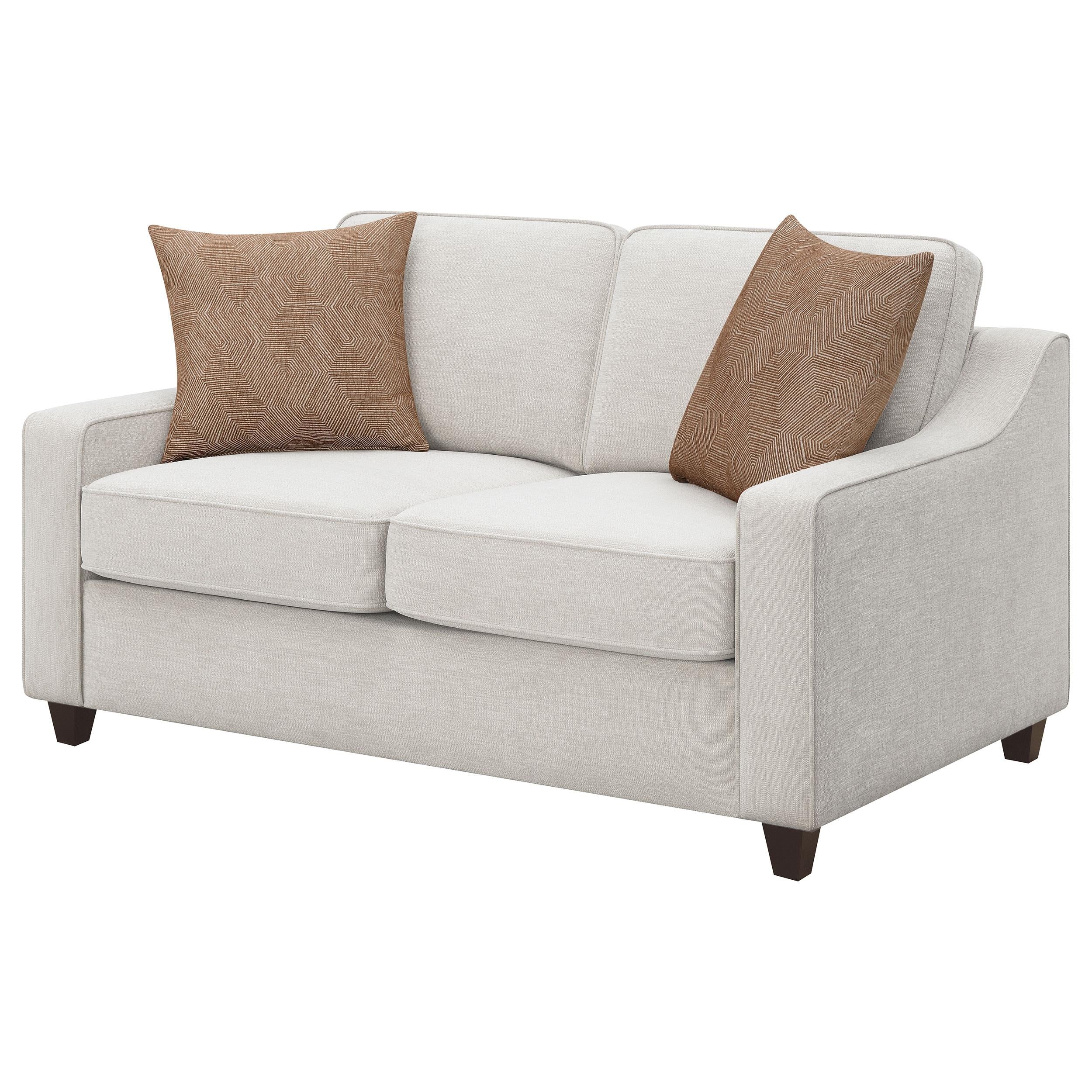 Coaster Furniture Christine Stationary Fabric Loveseat 552062 IMAGE 3