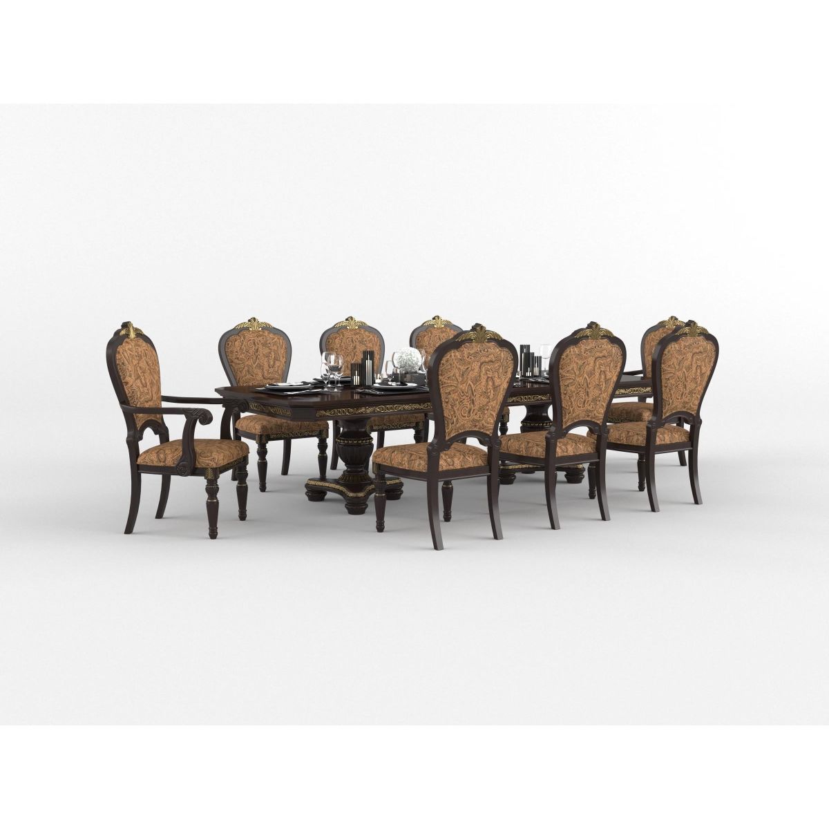 Russian Hill - Double Pedestal Dining Table - Cherry