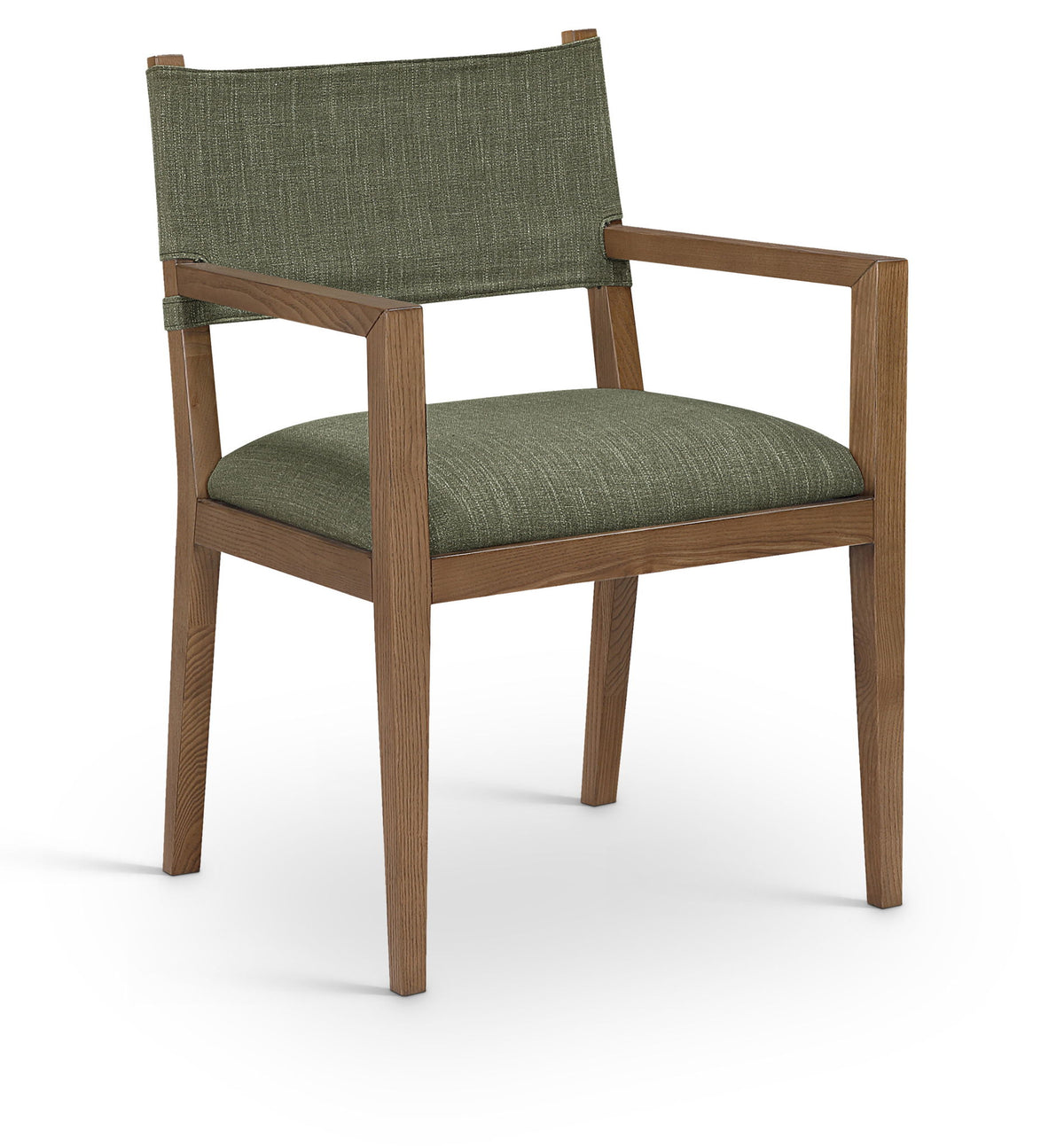 Avon - Linen Textured Performance Fabric Dining Arm Chair