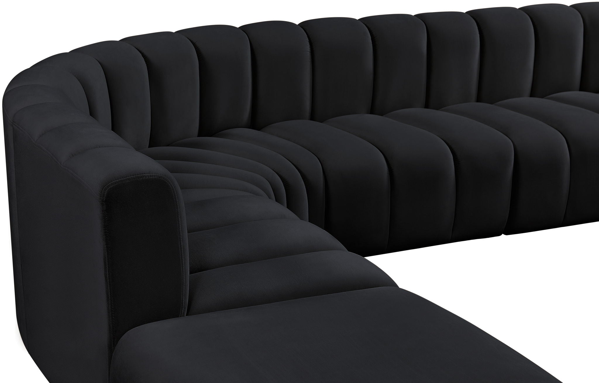 Arc - Velvet 6 Piece Corner Modular Sofa