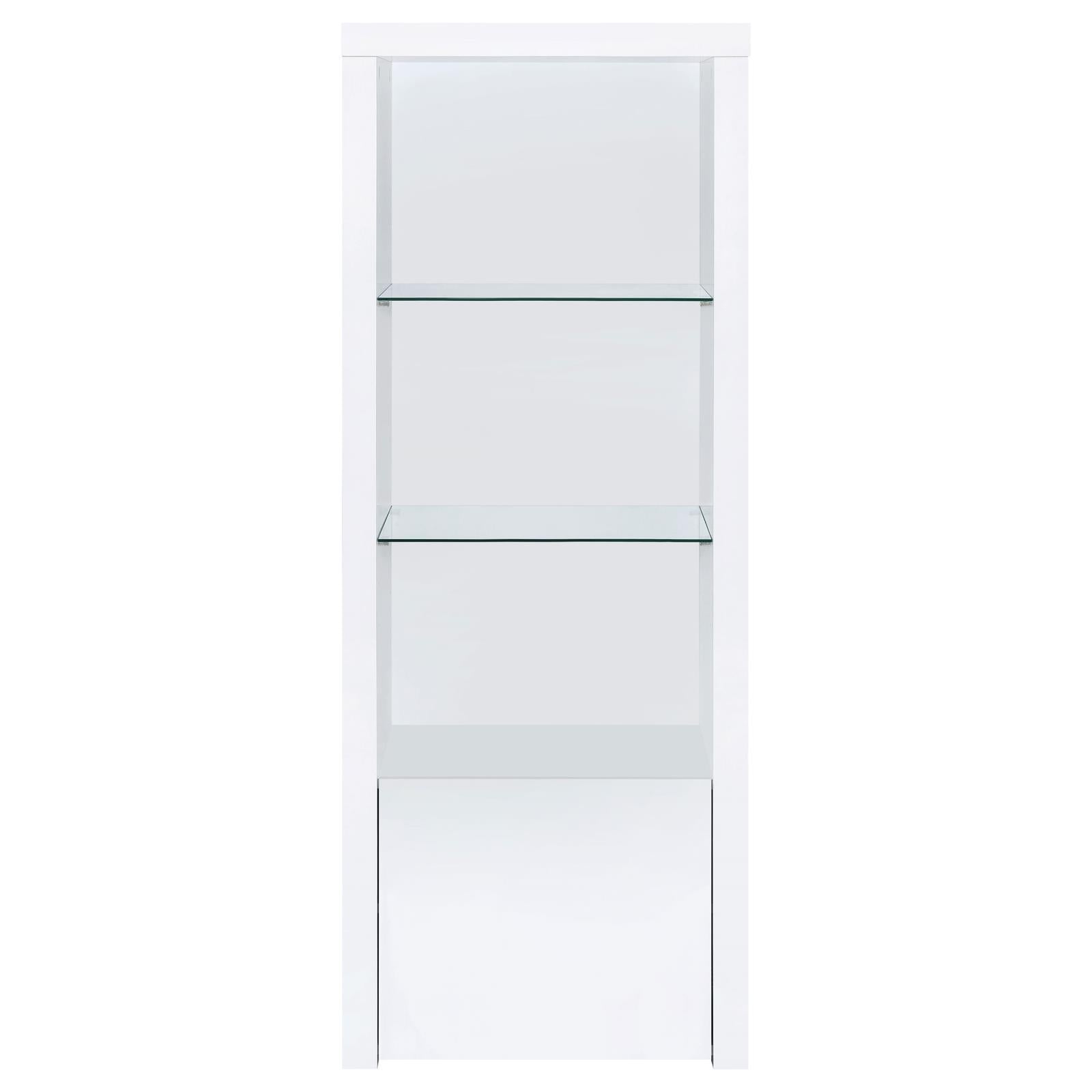 Coaster Furniture Jude 704254 Media Tower - High Gloss White IMAGE 4