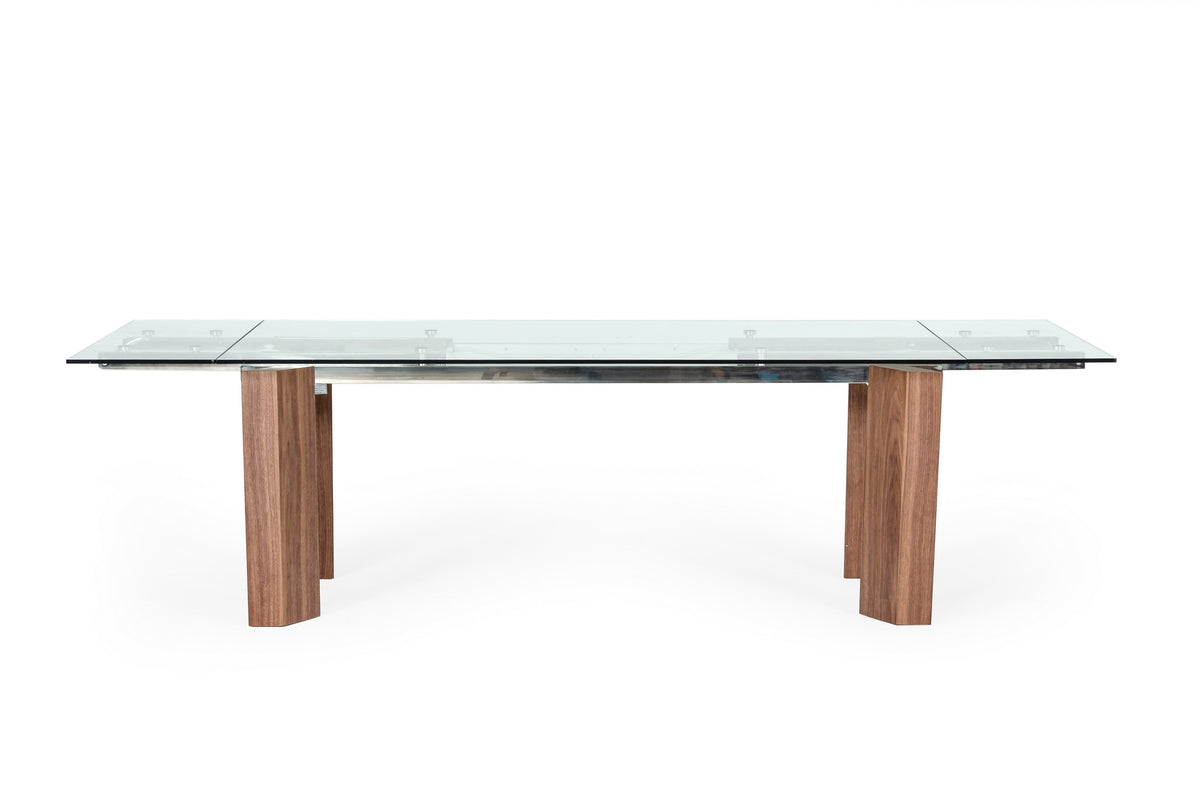 Helena - Modern Extendable Glass Dining Table - Large
