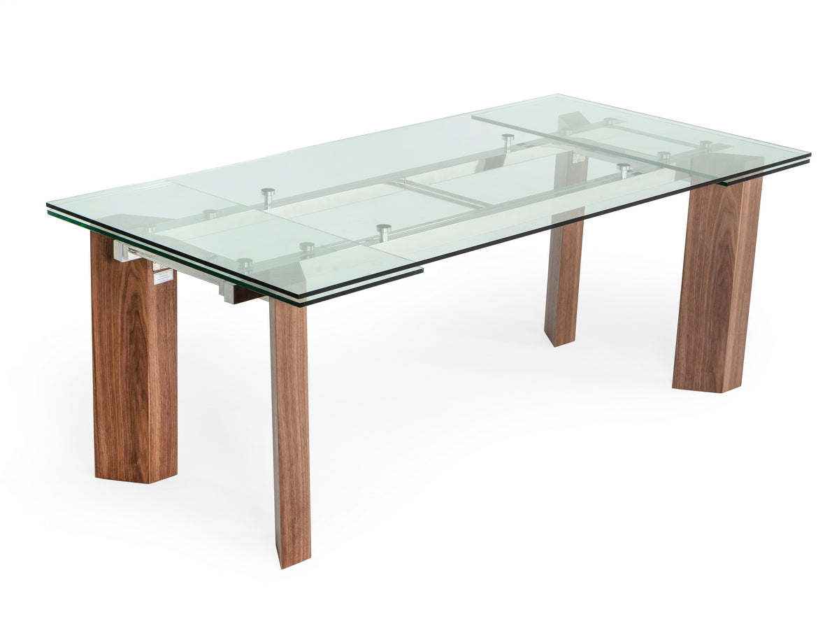 Helena - Modern Extendable Glass Dining Table - Large