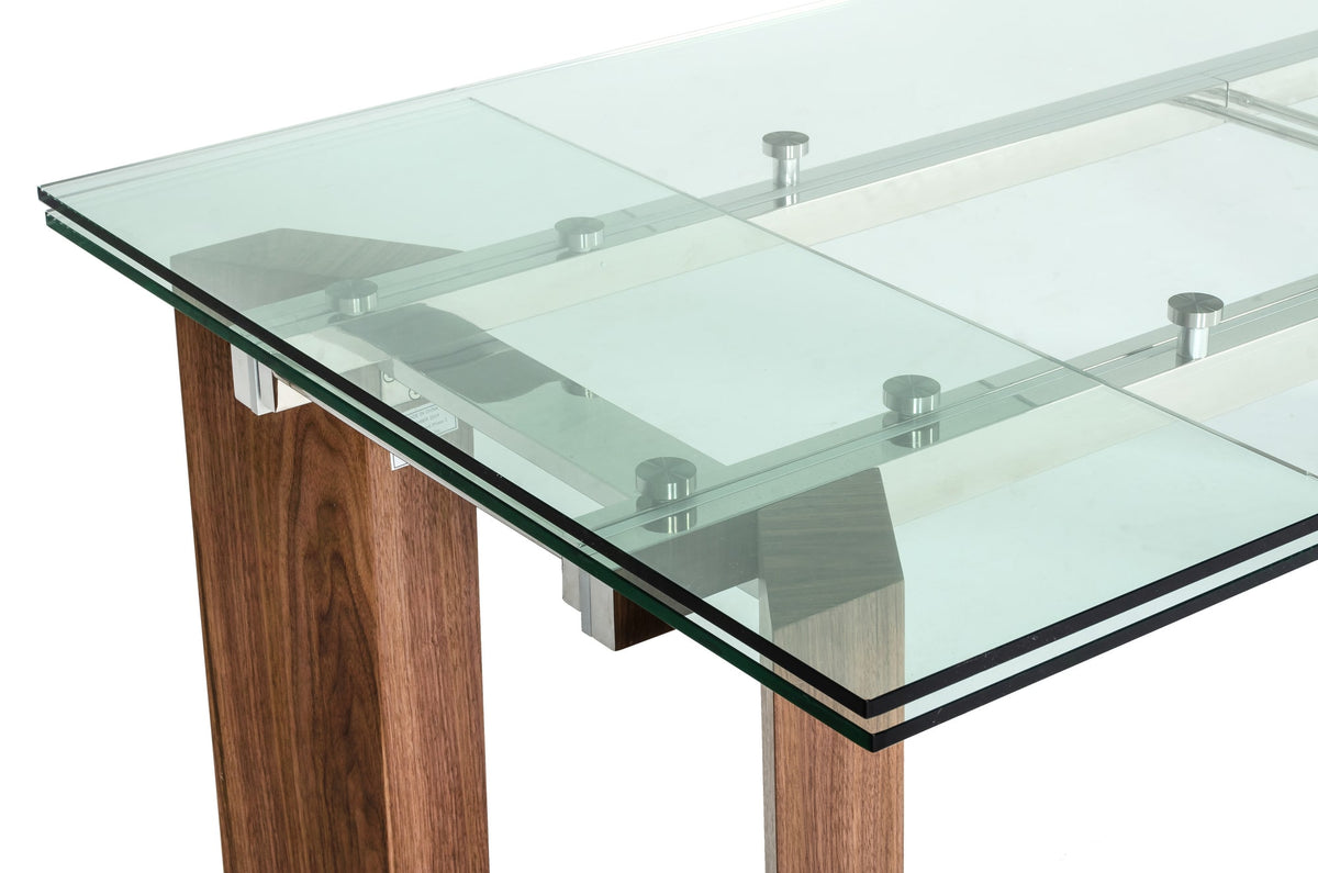 Helena - Modern Extendable Glass Dining Table - Large