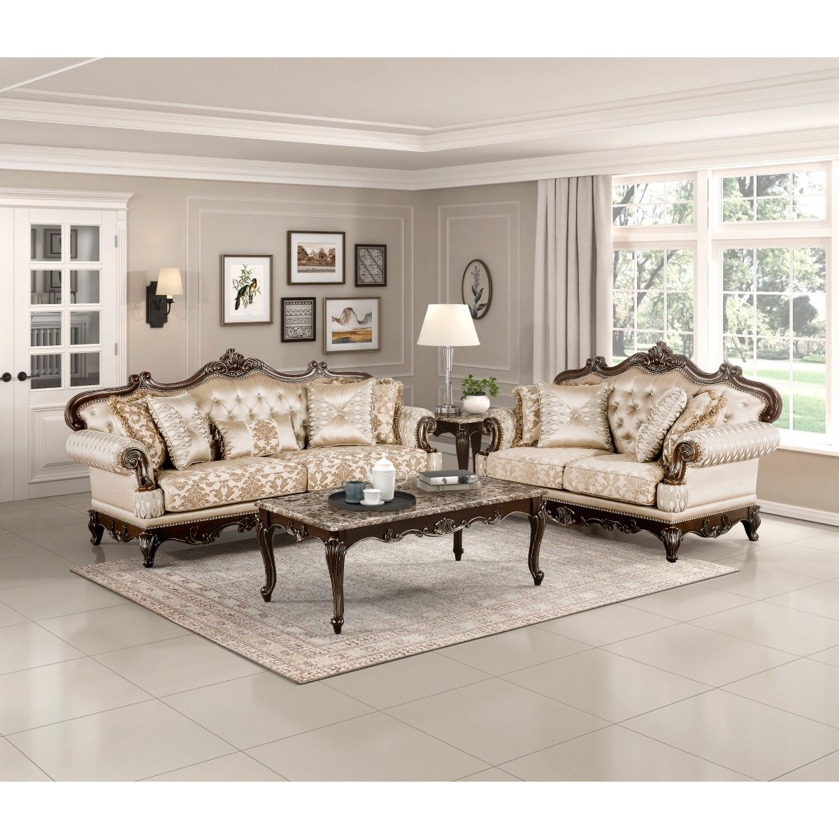 Balthasar - Sofa - Cherry / Beige