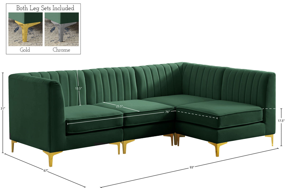 Alina - 4 Piece Modular L-Shaped Sectional
