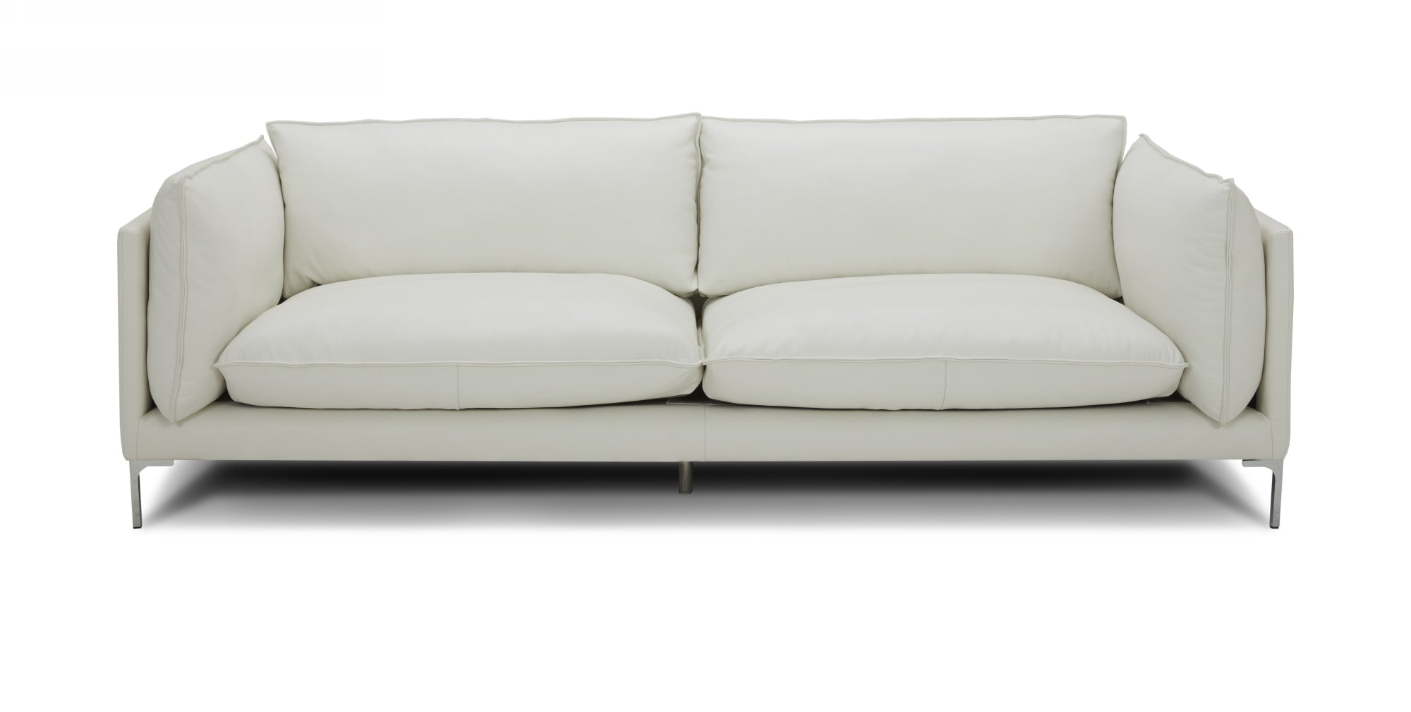 Divani Casa Harvest - Modern White Full Leather Sofa