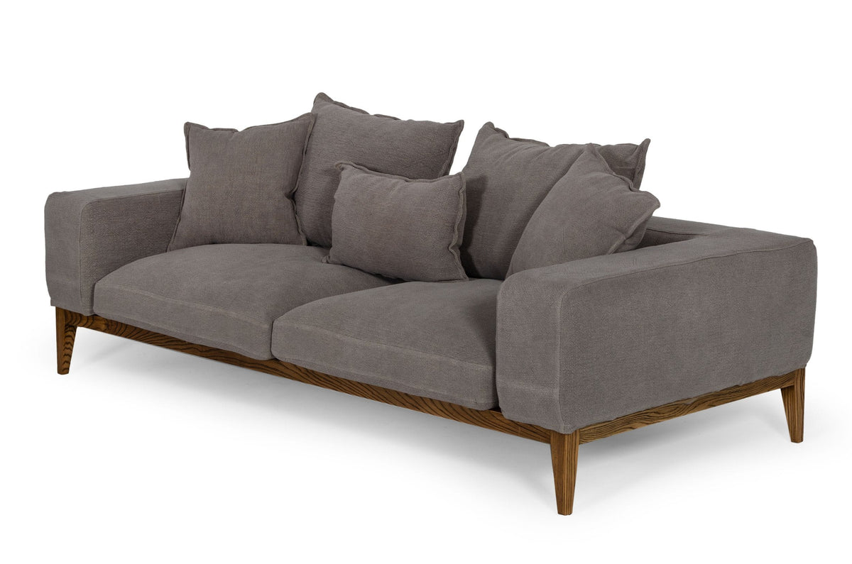 Corina - Modern Grey Fabric Sofa