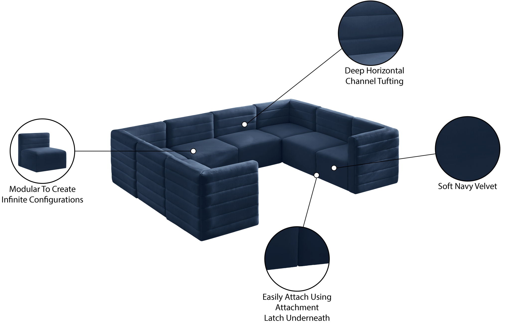 Quincy - 8 Piece Modular Sectional