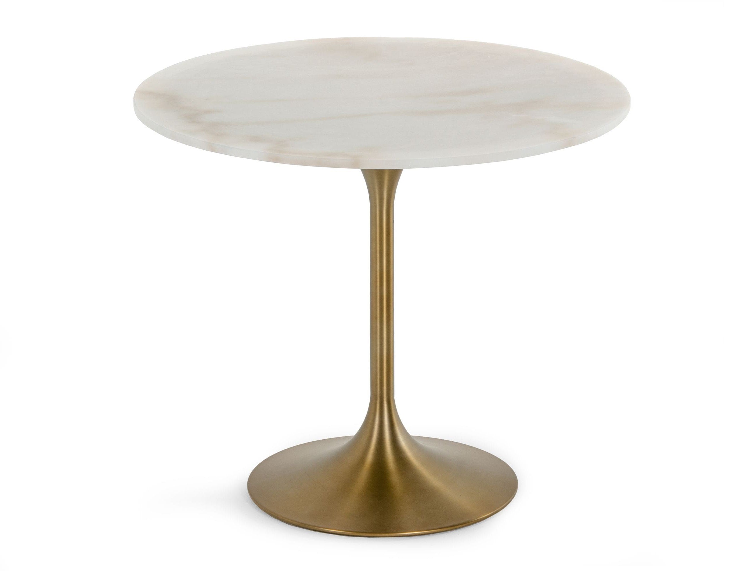 Modrest Collins - Glam White Marble & Gold Dining Table
