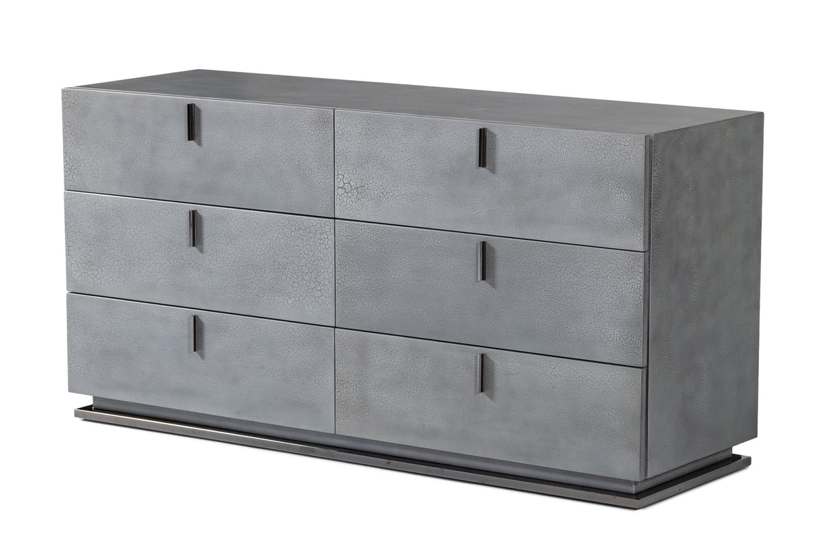 Buckley - Modern Grey Crackle Dresser