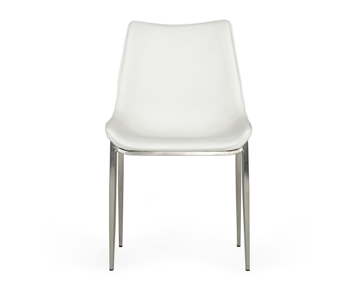 Frasier - Modern White Eco-Leather Dining Chair (Set of 2)