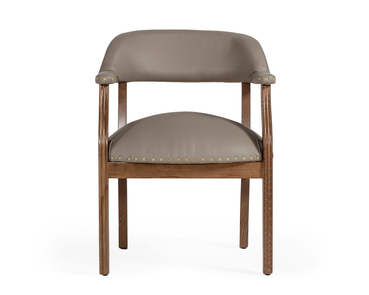 Canosa Modern Taupe Faux Leather Dining Chair
