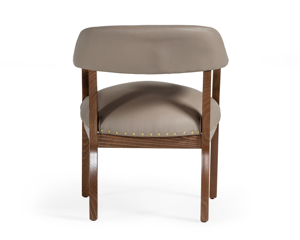 Canosa Modern Taupe Faux Leather Dining Chair