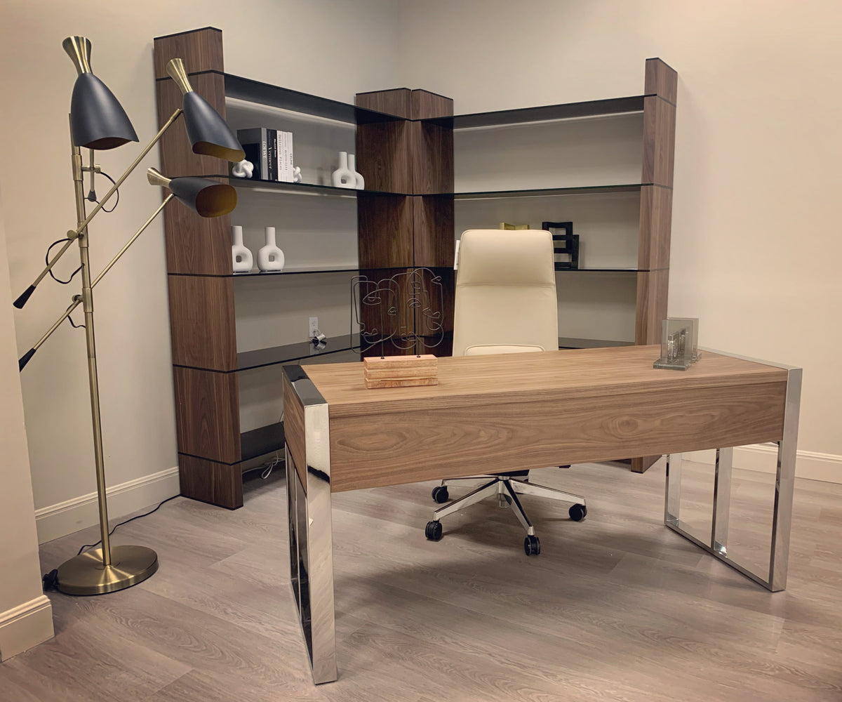 Nadella Modern Beige High Back Executive Office Chair
