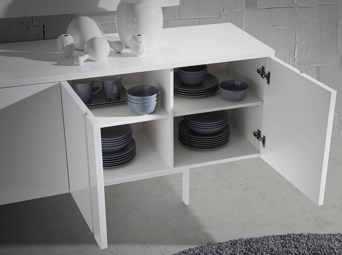Mario - Modern White Veneer Buffet