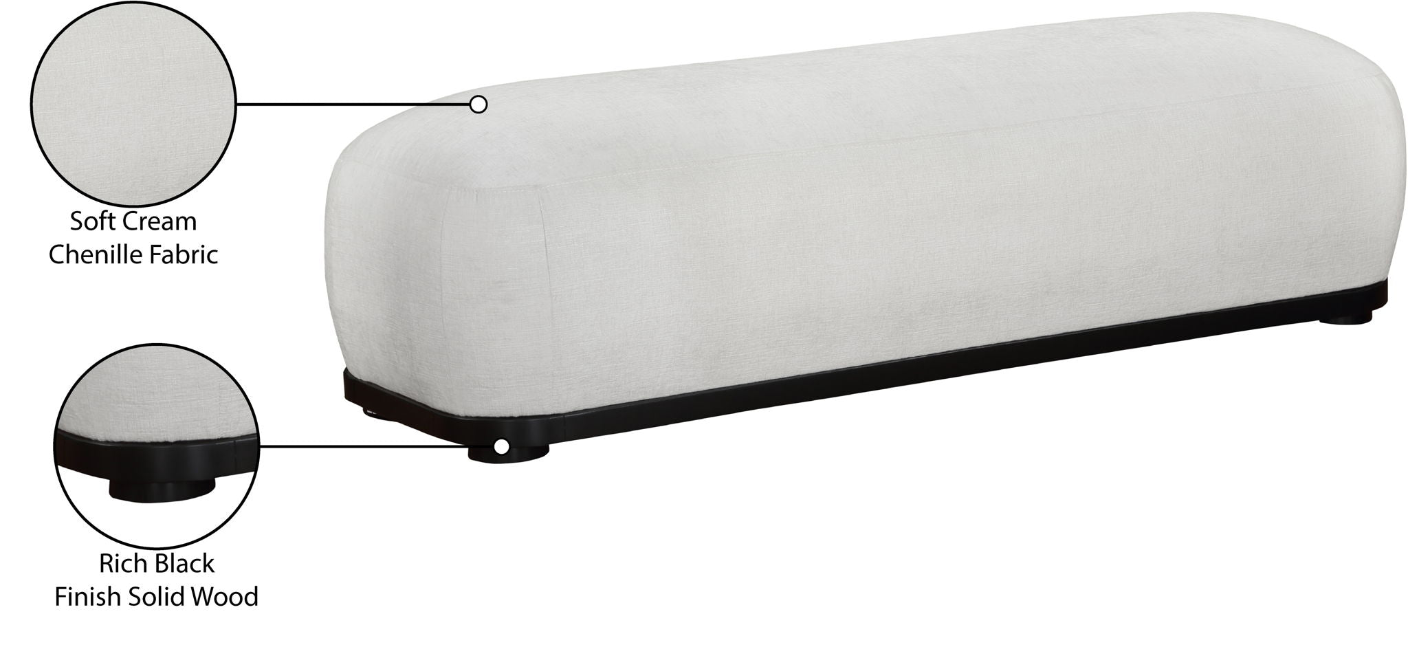 Calum - Bench - Black Frame