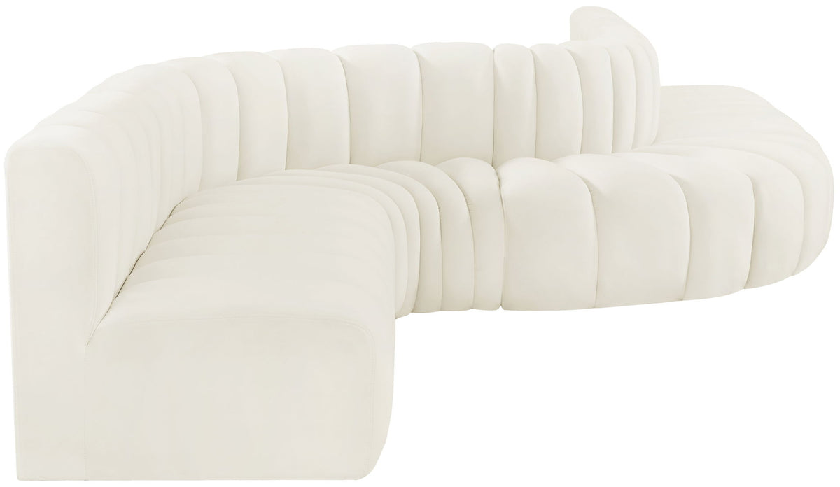 Arc - Velvet 8 Piece Curved Modular Sofa