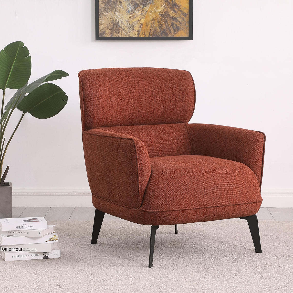 Andrea Stationary Fabric Accent Chair 903081