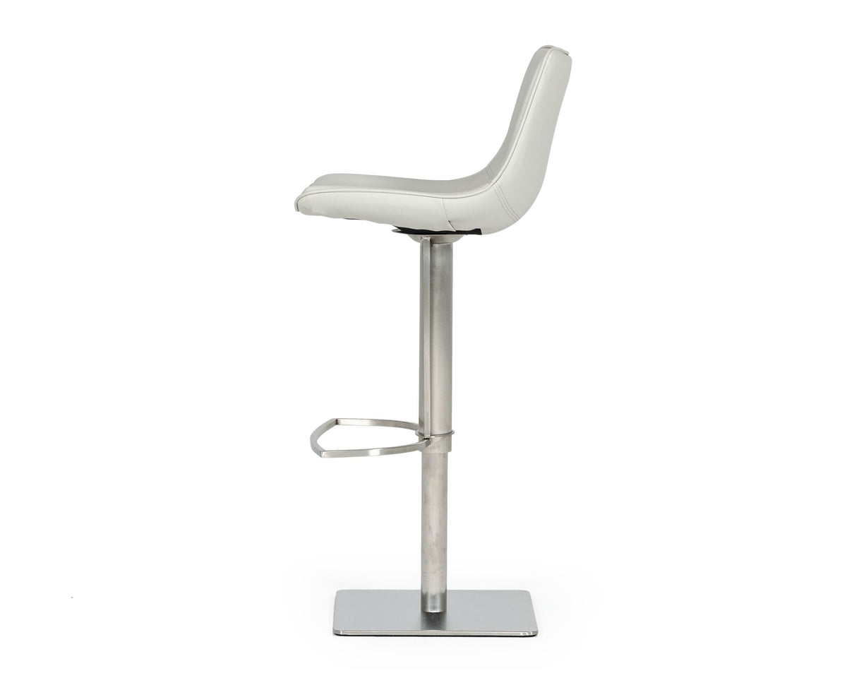 Manning - Modern Light Grey Adjustable Bar Stool