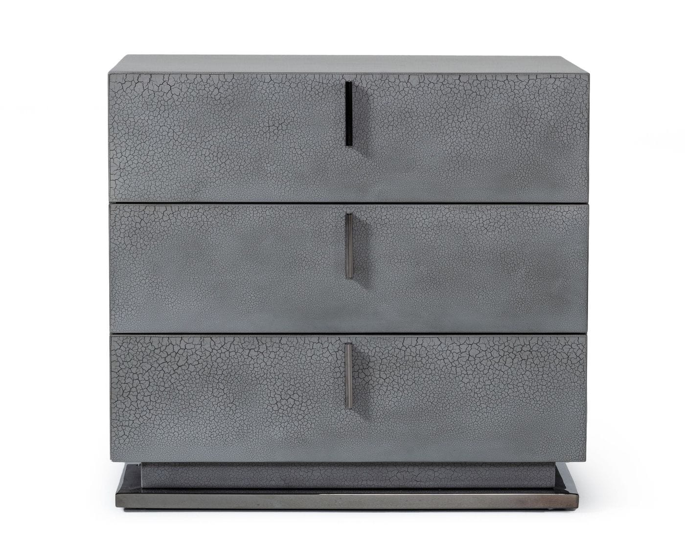 Modrest Buckley - Grey & Black Stainless Steel Bedroom Set