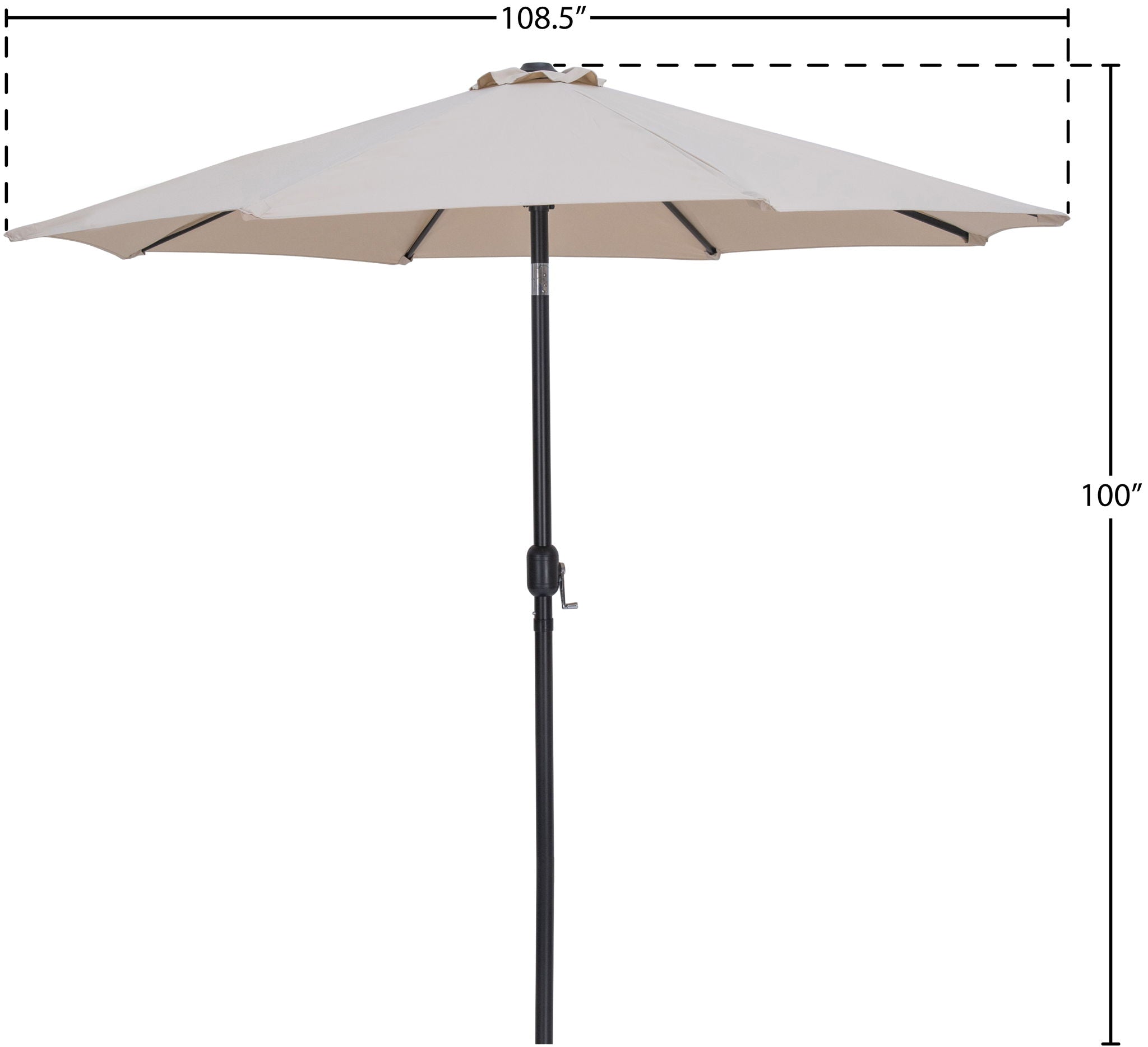 Fiji - Patio Umbrella With Black Pole