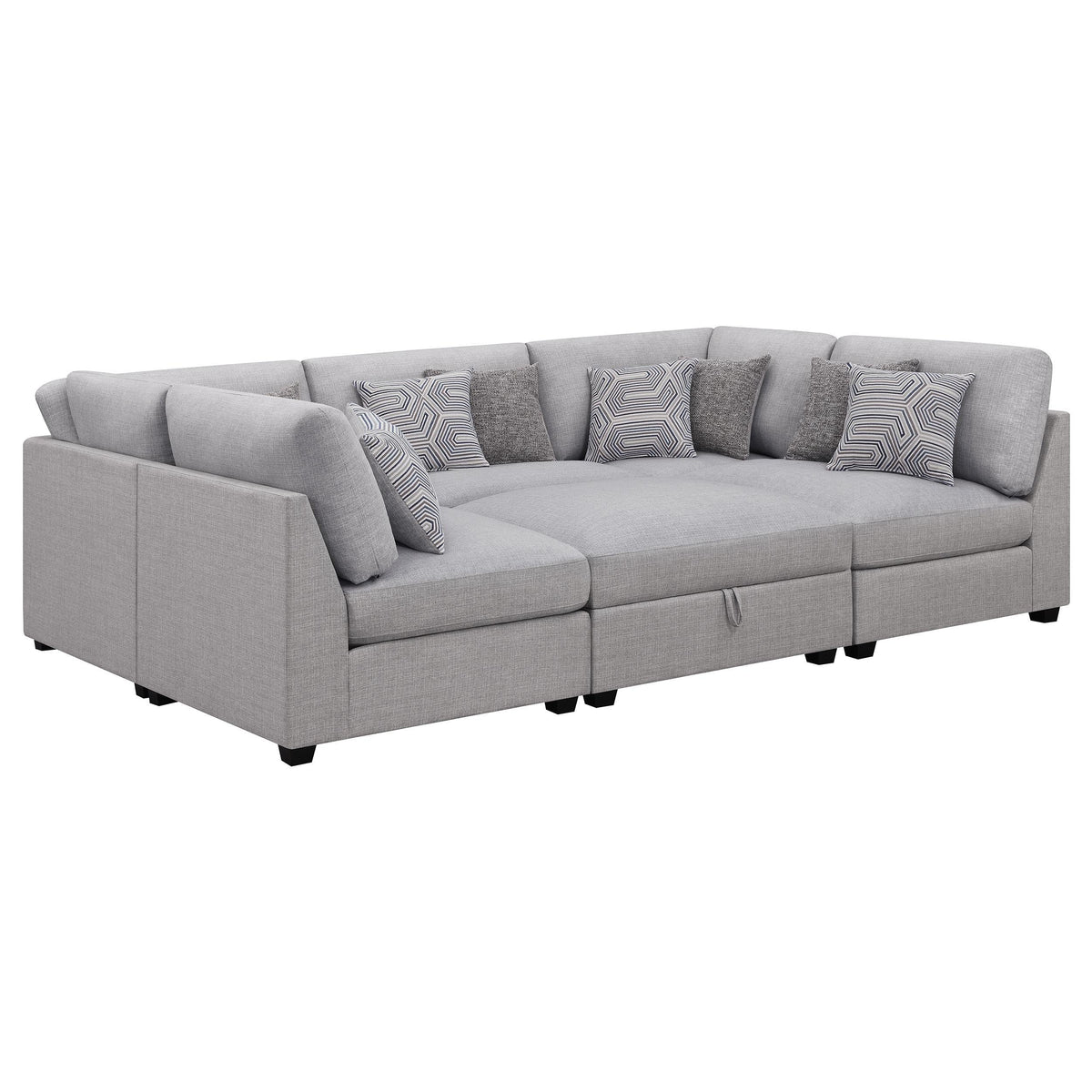 Cambria Fabric 6 pc Sectional 551511/551511/551511/551512/551512/551513