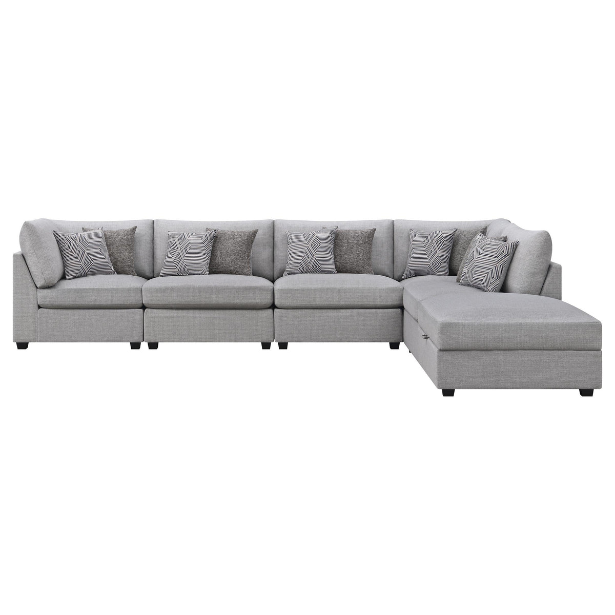 Cambria Fabric 6 pc Sectional 551511/551511/551511/551512/551512/551513