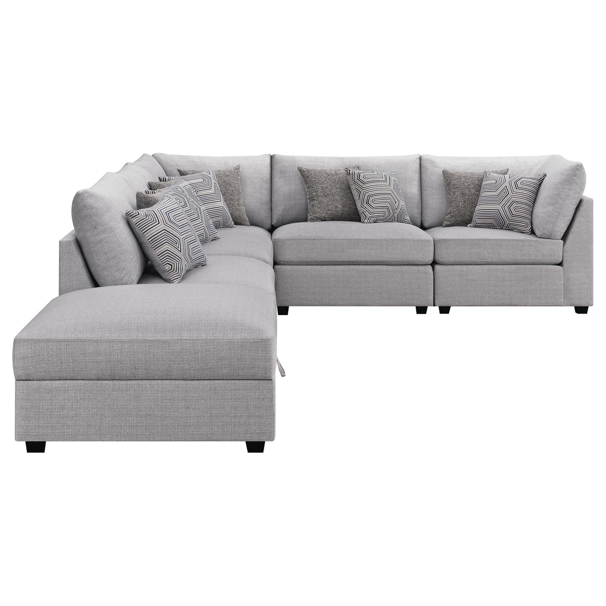 Cambria Fabric 6 pc Sectional 551511/551511/551511/551512/551512/551513