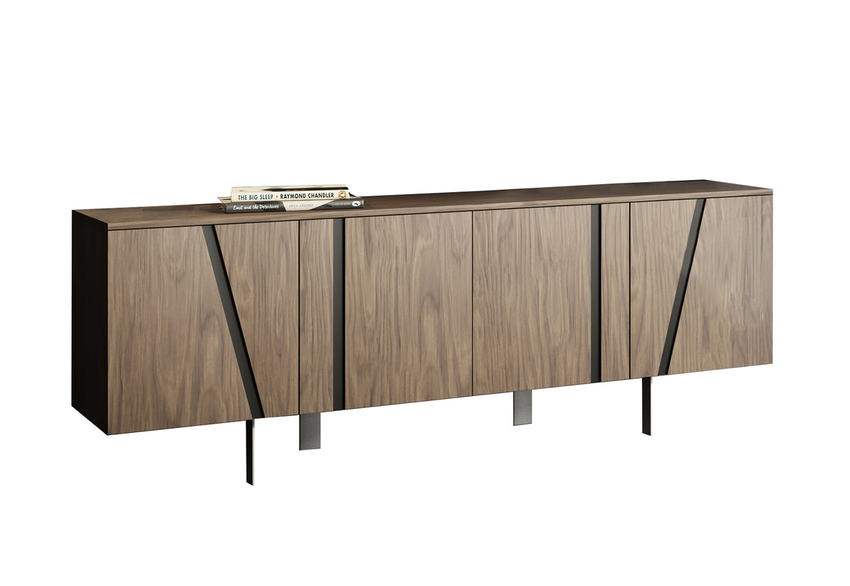Mario - Modern Walnut Veneer Buffet