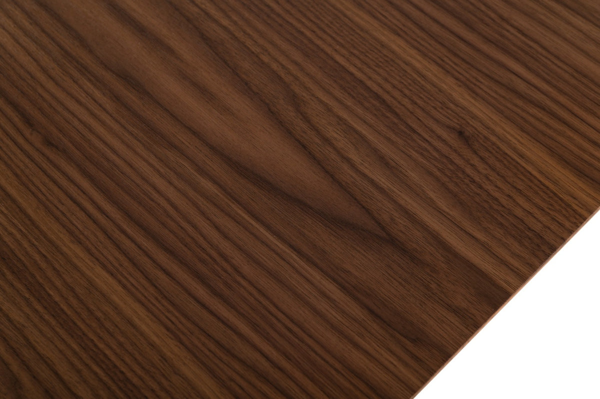 Livia - Modern Wenge & Gold Stainless Steel Dining Table
