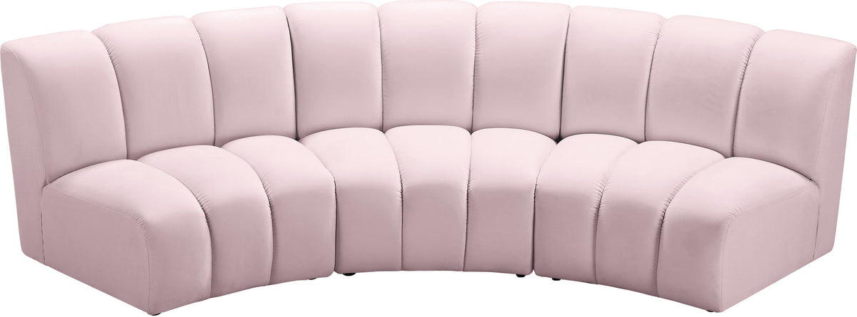 Infinity - 3 Piece Velvet Modular Sectional
