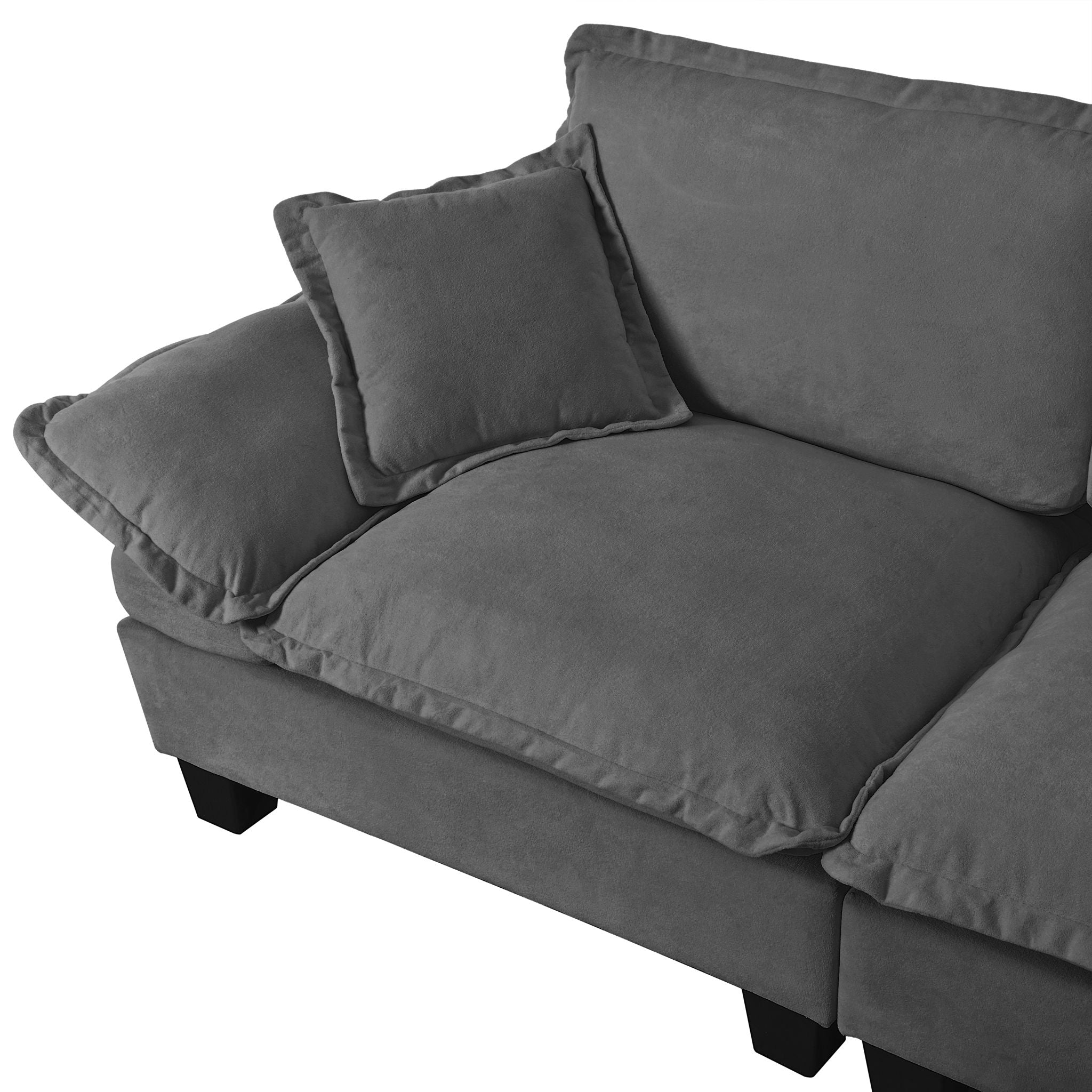 Modular Cloud Couch Sofa With Cup Holders & Storage, USB Port