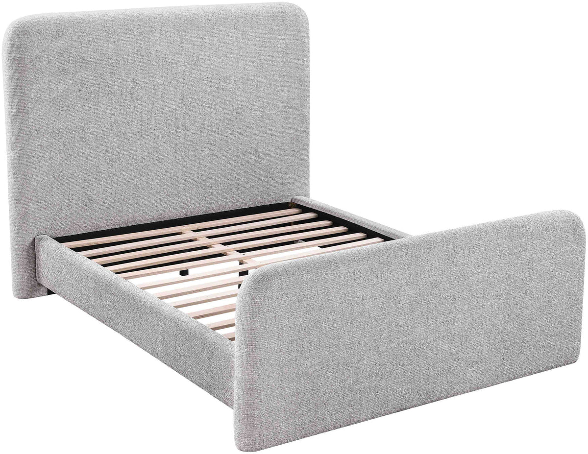 Fira - Linen Textured Fabric Upholstered Bed