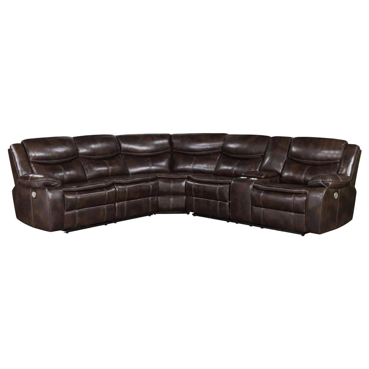 Sycamore Power Reclining Leatherette Sectional 610190P