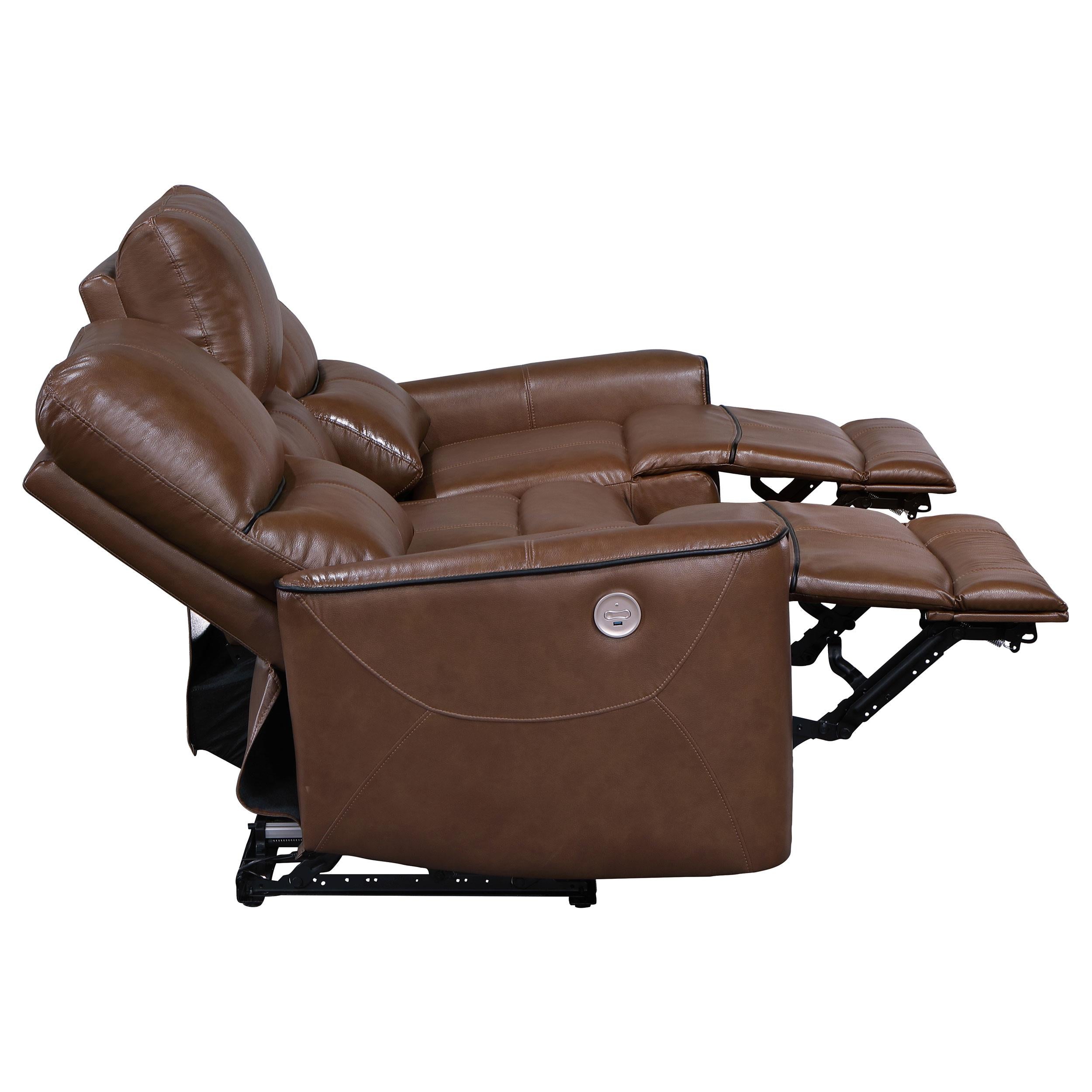 Diamond Modern Furniture COA Greenfield Power Reclining Leatherette Sofa 610264P IMAGE 6